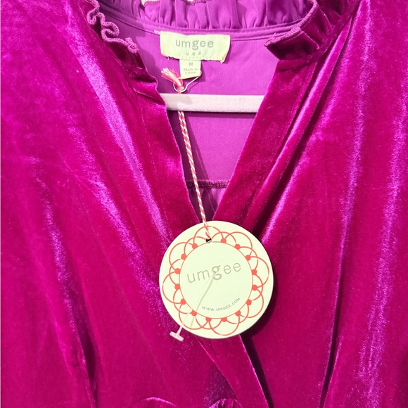 Umgee Fuchsia Velvet Dress - Picture 2 of 4